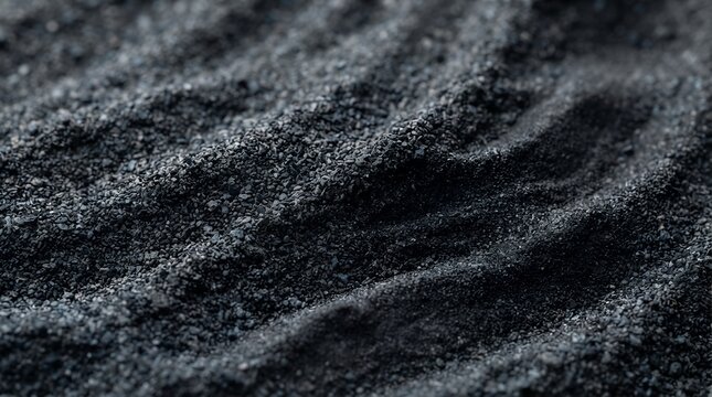 Dark Powdered Basalt Dunes with Fine Velvety Mineral Grain