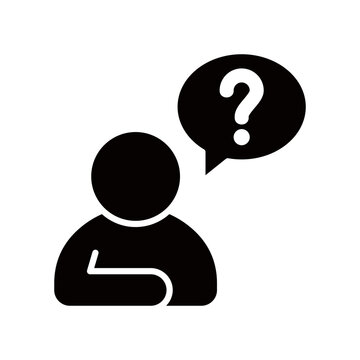 Doubt Icon Glyph Black Style