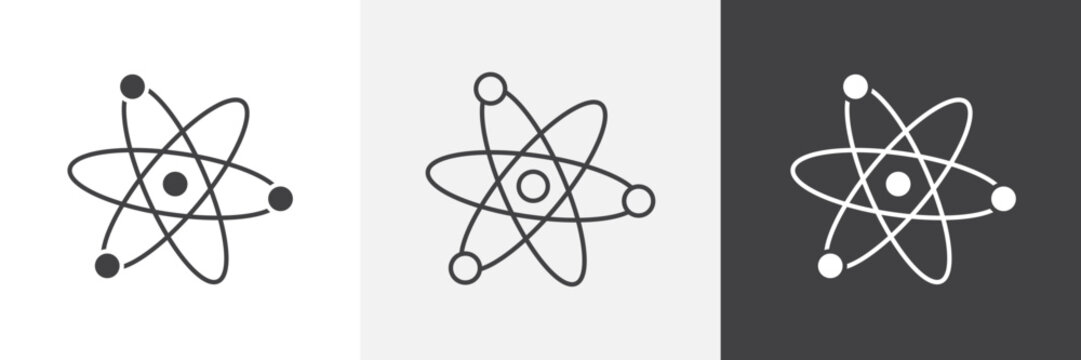 React icon flat outline in black