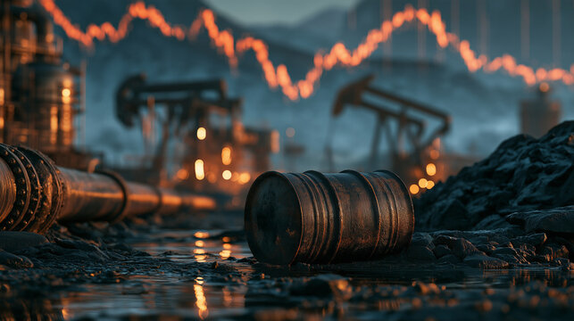 Energy Commodities Selloff Crude Oil Barrel Natural Gas Pipel 7De6947E Ba34 46F1 A913 A00B473A881E 0 - Professional Stock Asset