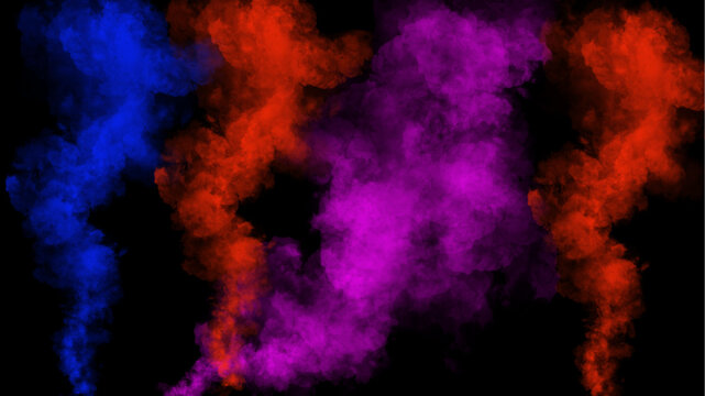 Red purple and blue smoke background