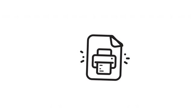 Simple black printer icon for digital and web use, suitable for office, technology, graphic design, or business presentations.