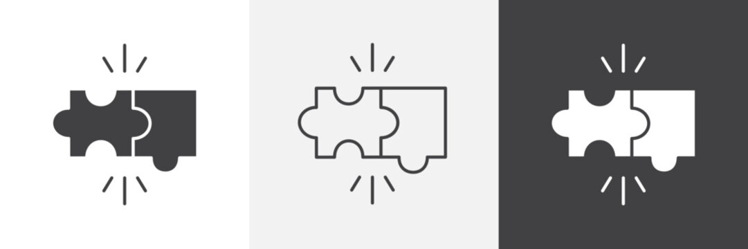 Compatibility icon flat outline in black