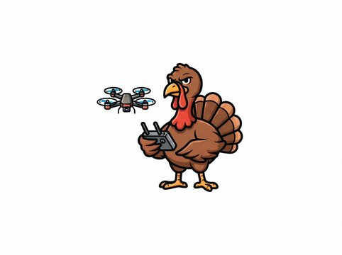 thanksgiving turkey cartoon waving