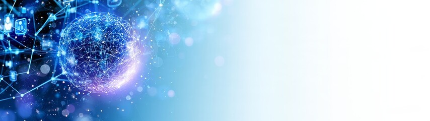 Obraz premium Futuristic digital network with ai and automation concepts for business workflow and process optimization