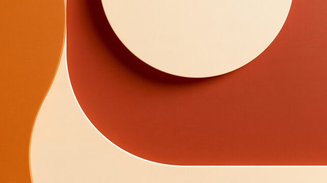 Abstract Geometric Background with Layered Curved Shapes