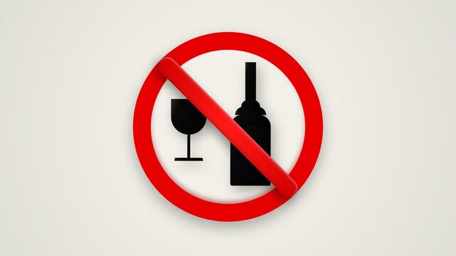 No Alcohol Prohibition Warning Sign