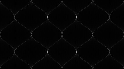 Obraz premium Black monochrome ogee lattice seamless pattern illustration for luxury dark wallpaper and islamic arabesque mesh texture