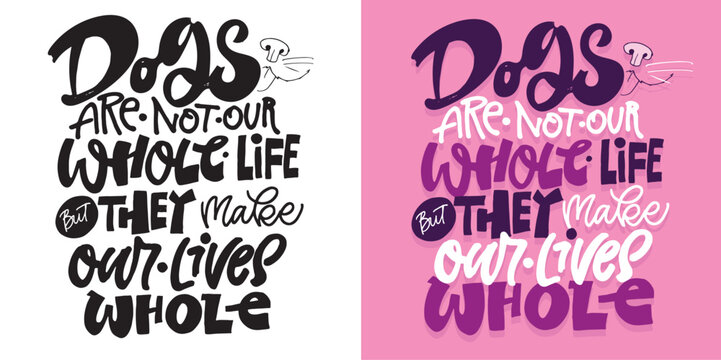 Lettering quote for t-shirt design, mug print, bag print, clothes fashion about Dog Lover. 100% hand drawn vector image. Dog mom vector
