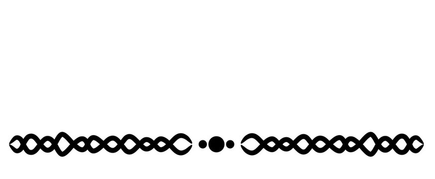 Abstract geometric line pattern with circles and diamonds, seamless decorative border design