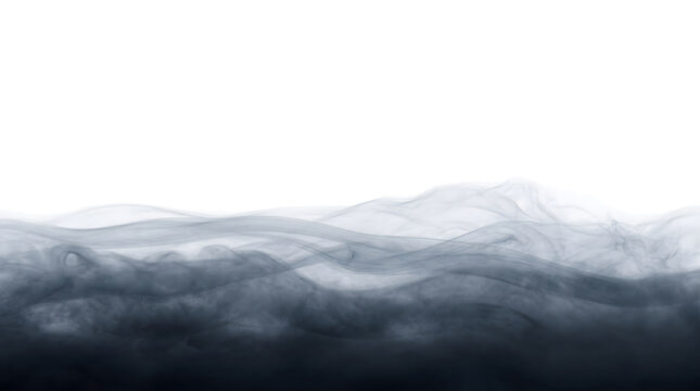Dark smoke deepening toward the bottom with pale layers saved as an isolated PNG with transparent background