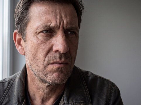 Angry Man Experiencing Emotional Stress and Irritability