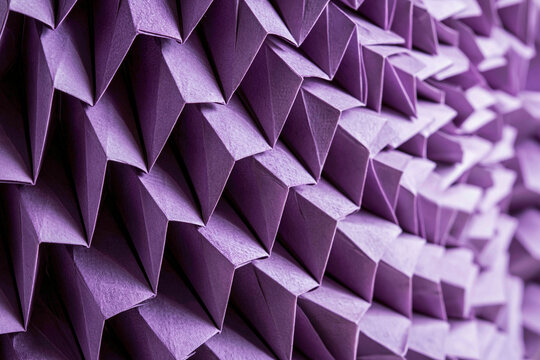 Abstract Purple Geometric Folded Paper Texture Background