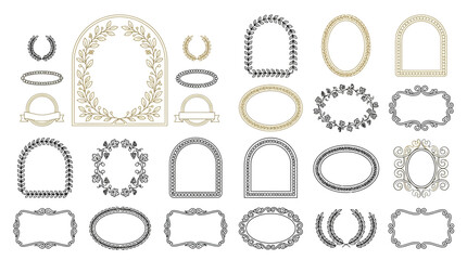 Fototapeta premium Ornate Decorative Frames Collection, Vector Design Elements, Isolated