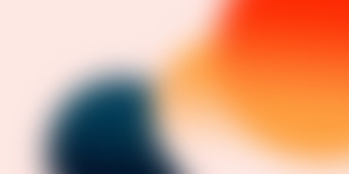 A vibrant abstract background featuring smooth blue and orange gradients overlaid with a subtle halftone pattern.