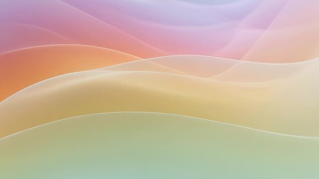 ?Colorful abstract waves flowing seamlessly across a spectrum of soft pastel hues