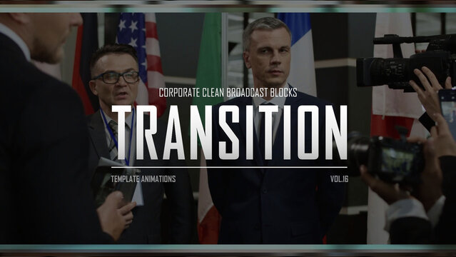 Corporate Clean Broadcast Blocks Transition / 4k Resolution / Horizontal / Part 16