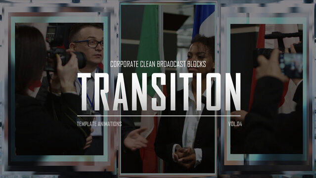 Corporate Clean Broadcast Blocks Transition / 4k Resolution / Horizontal / Part 04