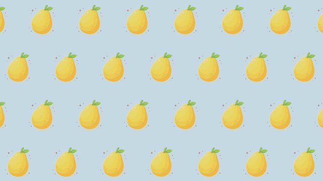 Loquat fruit pattern background in seamless loop