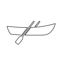 Canoe icon vector png transparant background © Widji