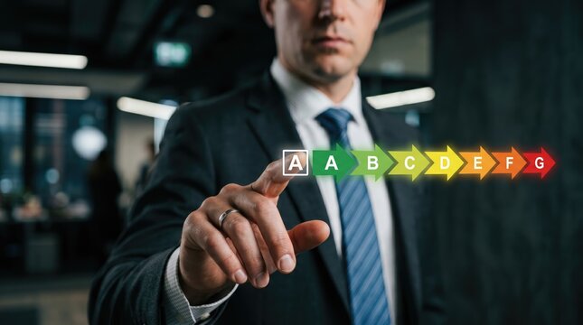 Professional selecting rating scale option on digital interface