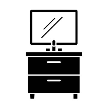 vector illustration of furniture bathroom vanity cabinet
