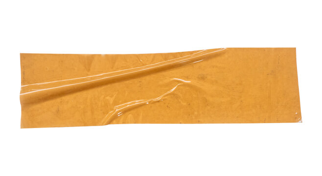 Detailed texture of brown packing tape isolated on transparent background