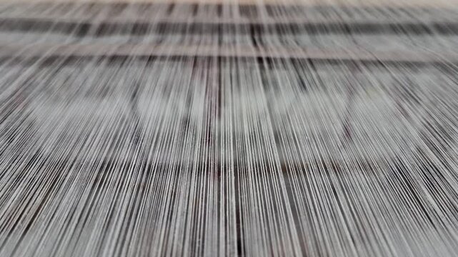 Close up view of Handloom of India.