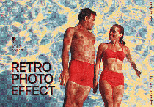 Retro Photo Effect For Poster And Social Media Design
