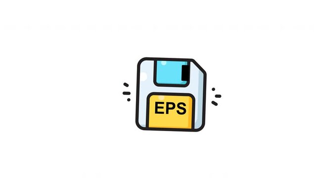 Digital blue and yellow floppy disk icon suitable for digital storage media projects in eps format label. Suitable for storage media designs.