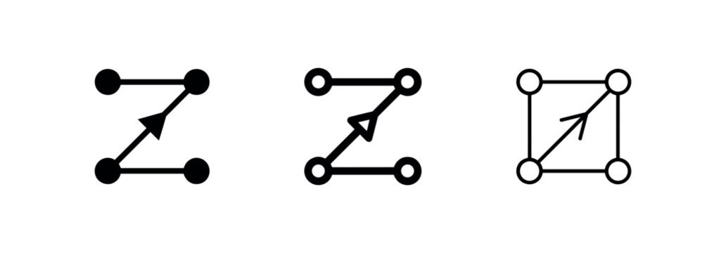 Network topology node connection system icon set