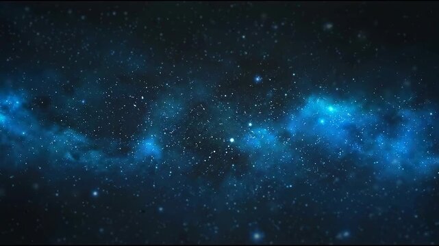 Scattered shimmering starfield on charcoal black with icy blue stars