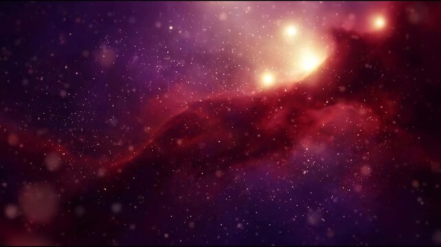 Deep amethyst and crimson cosmic gradient with a shimmering starfield