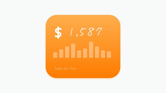 Daily Sales Report Widget Animates Into View