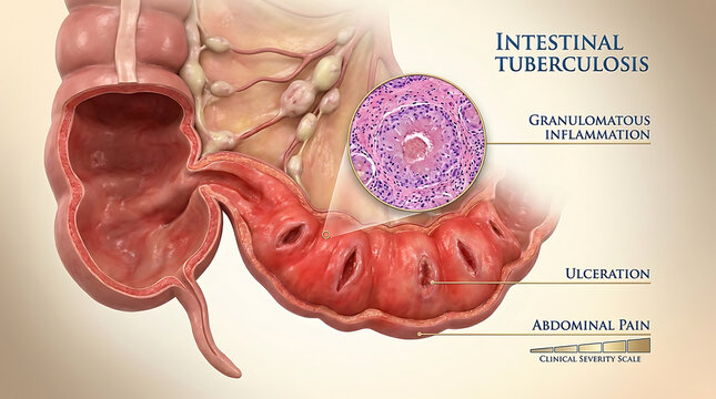 Intestinal Tuberculosis with Granulomatous Inflammation and Ulce