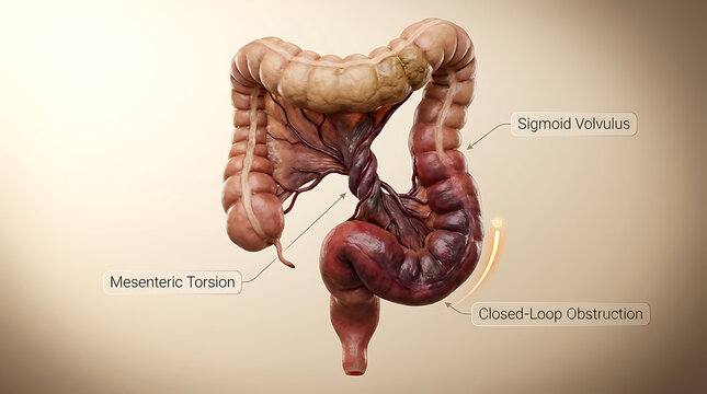 Sigmoid Volvulus with Torsion of Sigmoid Colon Causing Closed-Lo
