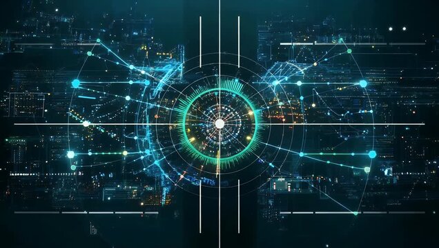 High-tech vertical 4K interface graphic displaying an animated radar array and deep-sea sonar system packed with complex HUD telemetry data sound waves and tactical coordinates for sci-fi media