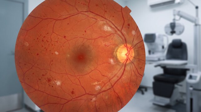 Retinopathy Screening and Eye Health &mdash; Clean Clinical Healthcare Background