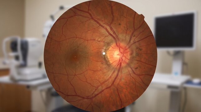 Retinal Disease and Fundus Examination &mdash; Photorealistic Medical Background
