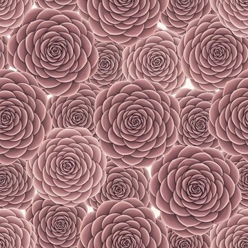 Succulent Rosette Echeveria Pattern. Geometric, fleshy leaves of Echeveria succulents. Gradient dusty rose, mint, and lilac.  Very popular for "boho-chic" and modern gardening content.