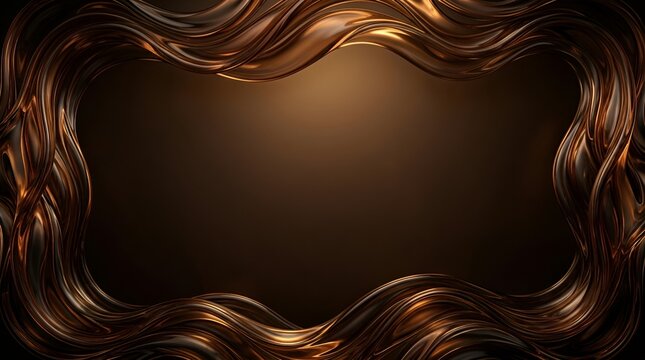Liquid gold wave, flowing metal borders, wavy liquefied gold, molten gold edges, shiny gold metal abstract background