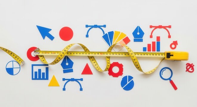 Graphic Design Measurement Tools And Icons For Creative Projects