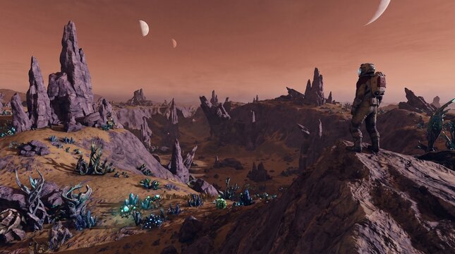 Surface of an unknown planet