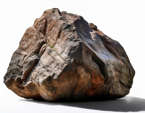 natural rock formation full body centered isolated against a pristine white background high resolution stock photograph ultra clear realistic textures highly detailed natural light studio shot