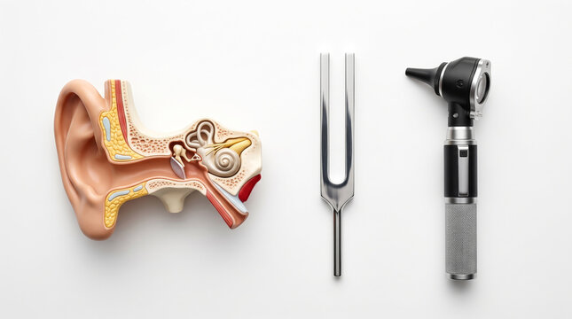Meniere Disease Inner Ear Anatomy and Hearing Examination Equipment