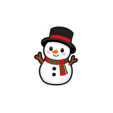 snowman isolated on white background