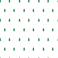 Seamless pattern of Christmas trees in a row on a white background © Ирина Гутыряк