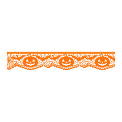 Naklejka premium PNG Halloween lace border design