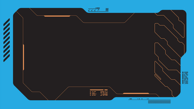 Abstract blue and black sci-fi background with cyberpunk style design
