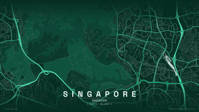 Singapore emerald map